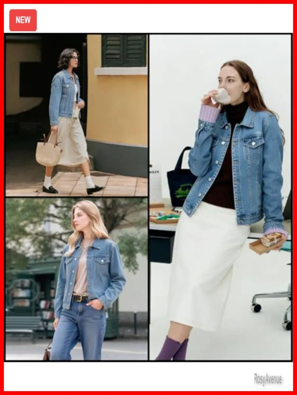 Women's Denim Jacket Button Up Long Sleeve Basic Trendy with Pockets